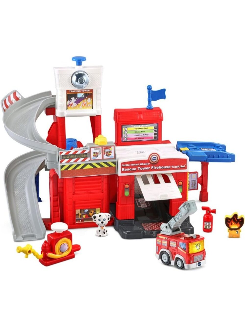 Rescue Tower Firehouse Playset with Smart Wheels, Interactive Toy for Kids